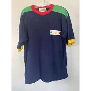 Peter Popovitch Vintage Tshirt Fun Colors Buttons Quirky
